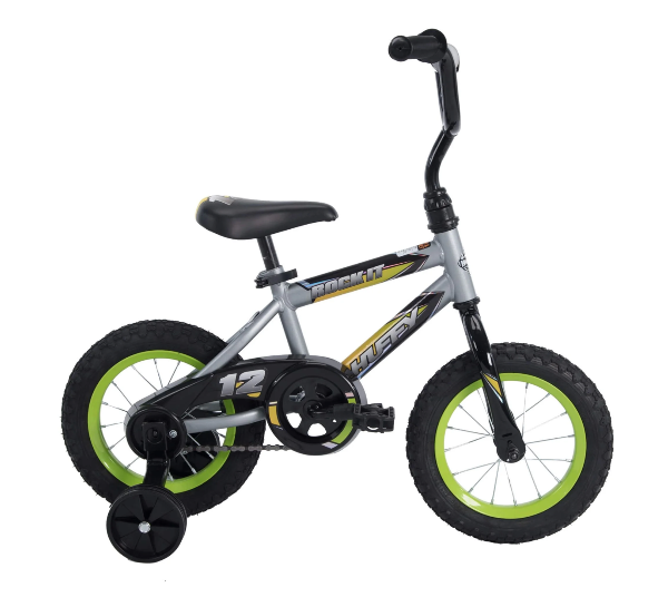 Bicicleta para Niños Rock It Huffy , Ruedas de 12", Mayores de 3 Años, Ruedas de Entrenamiento, Gris - Imagen 2